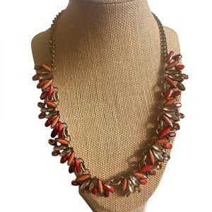 LOFT Autumn Colored Rhinestone Chunky Necklace